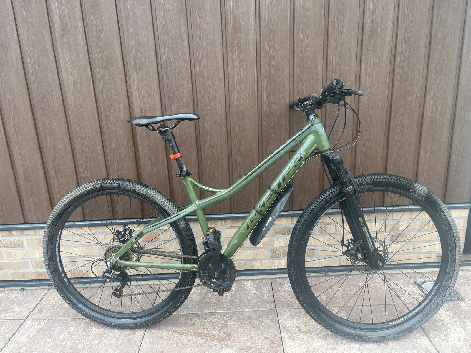 Stoere groene mountainbike met schijfremmen, Fietsen en Brommers, Fietsen | Mountainbikes en ATB, 53 tot 57 cm, Ophalen, Gebruikt