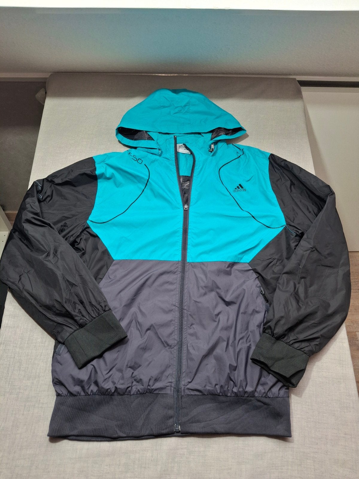 Vintage Adidas Stefan Edberg Colorblock Jacket 90s, Ophalen of Verzenden, Zo goed als nieuw, Zwart