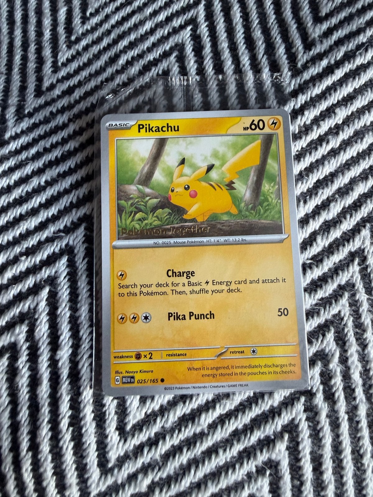 Pikachu Pokémon kaart Pokemon Together 025/165 - Nieuwstaat, Ophalen of Verzenden, Nieuw, Losse kaart