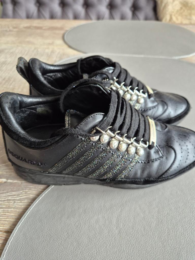 DSQUARED 37,5 zgan, Zwart, Ophalen of Verzenden, Dsquared2, Sneakers of Gympen