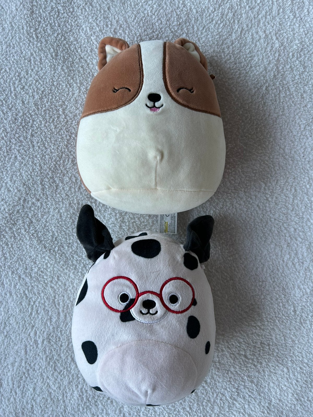 2 Squishmallows honden dalmatiër, Ophalen of Verzenden, Zo goed als nieuw, Hond