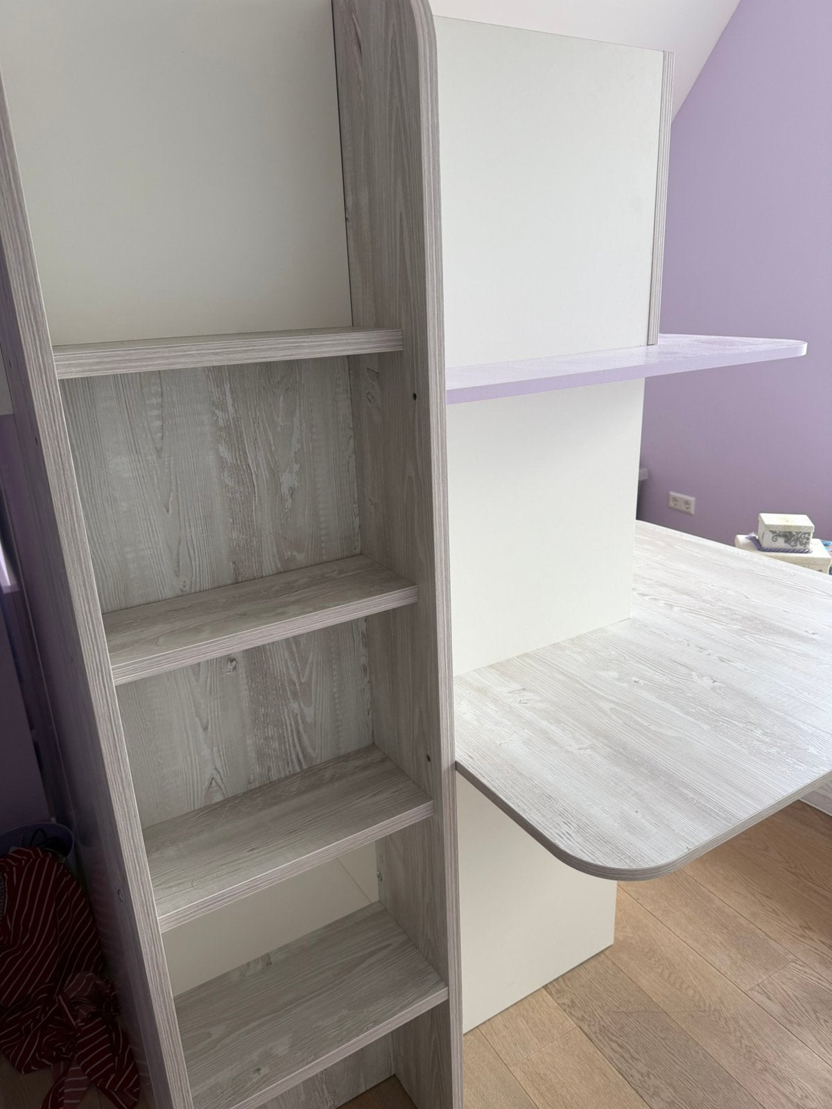 Palatino hoekstapelbed met bureau, kast en lade - 90x190 -, Kinderen en Baby's, Kinderkamer | Stapelbedden en Hoogslapers, Ophalen