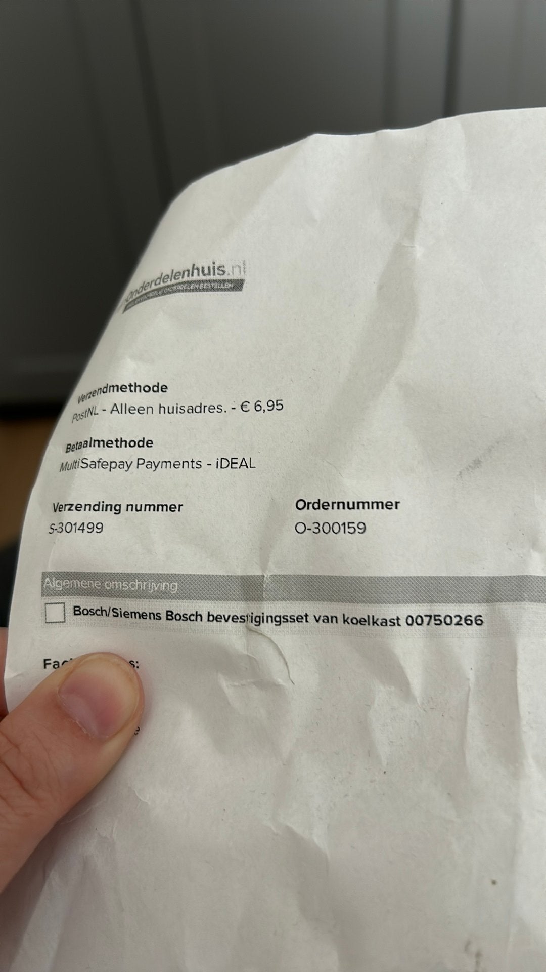 Bosch/siemens bevestigingsset koelkast, Ophalen, Zo goed als nieuw