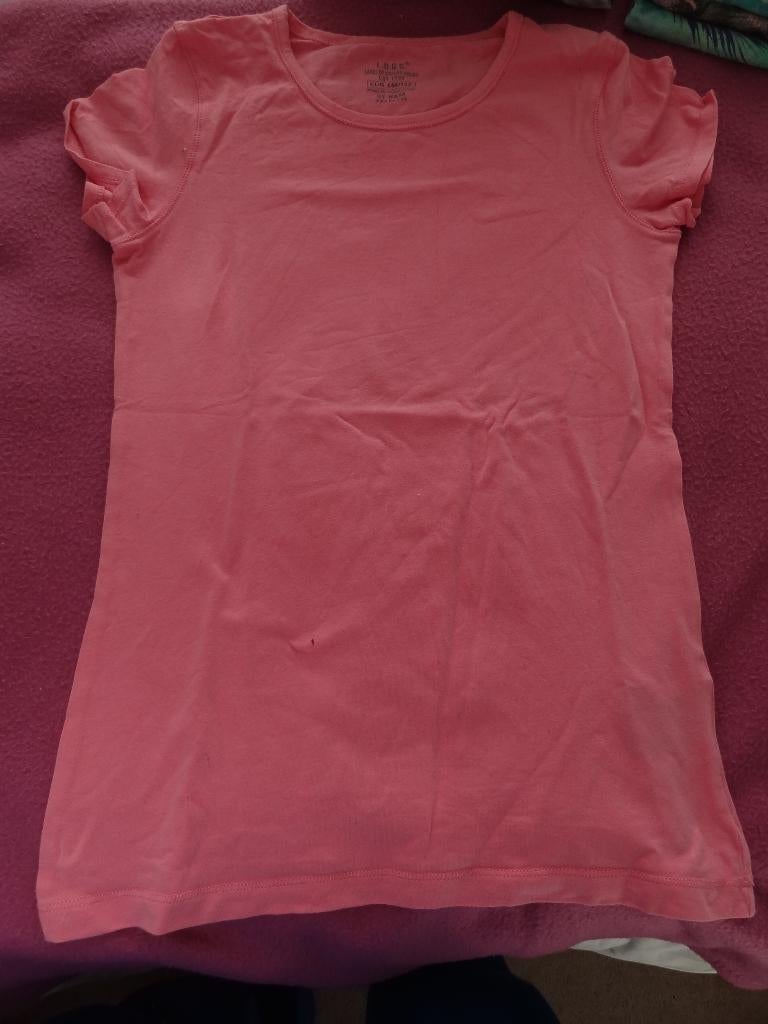 roze t-shirt mt 146/152, Kinderen en Baby's, Kinderkleding | Maat 152, Ophalen of Verzenden, Zo goed als nieuw, Meisje, Shirt of Longsleeve
