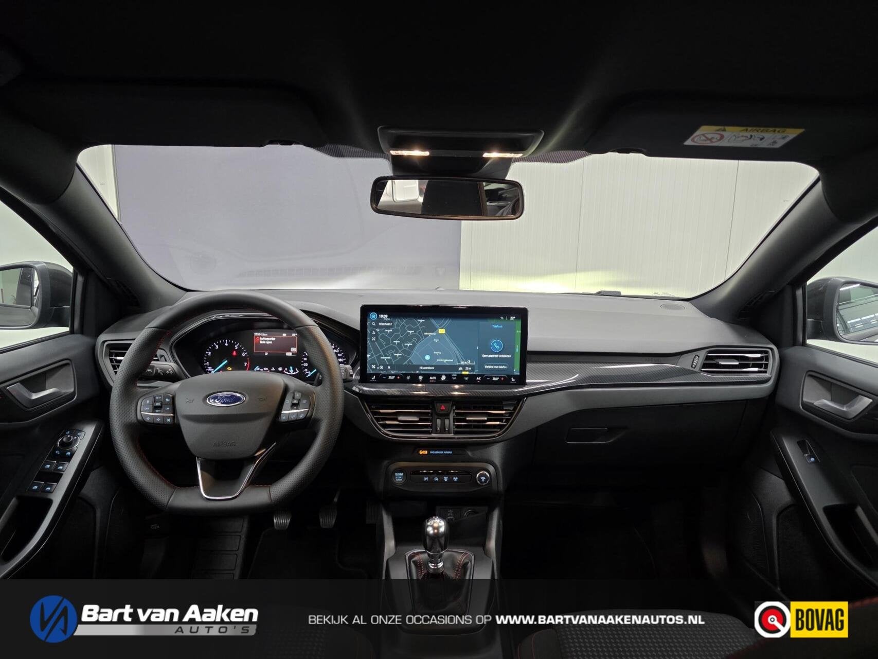 Ford Focus Wagon 1.0 Hybrid ST Line X Keyless Camera Adaptiv, Auto's, Zwart, Met garantie (alle), Handgeschakeld, 19 km/l