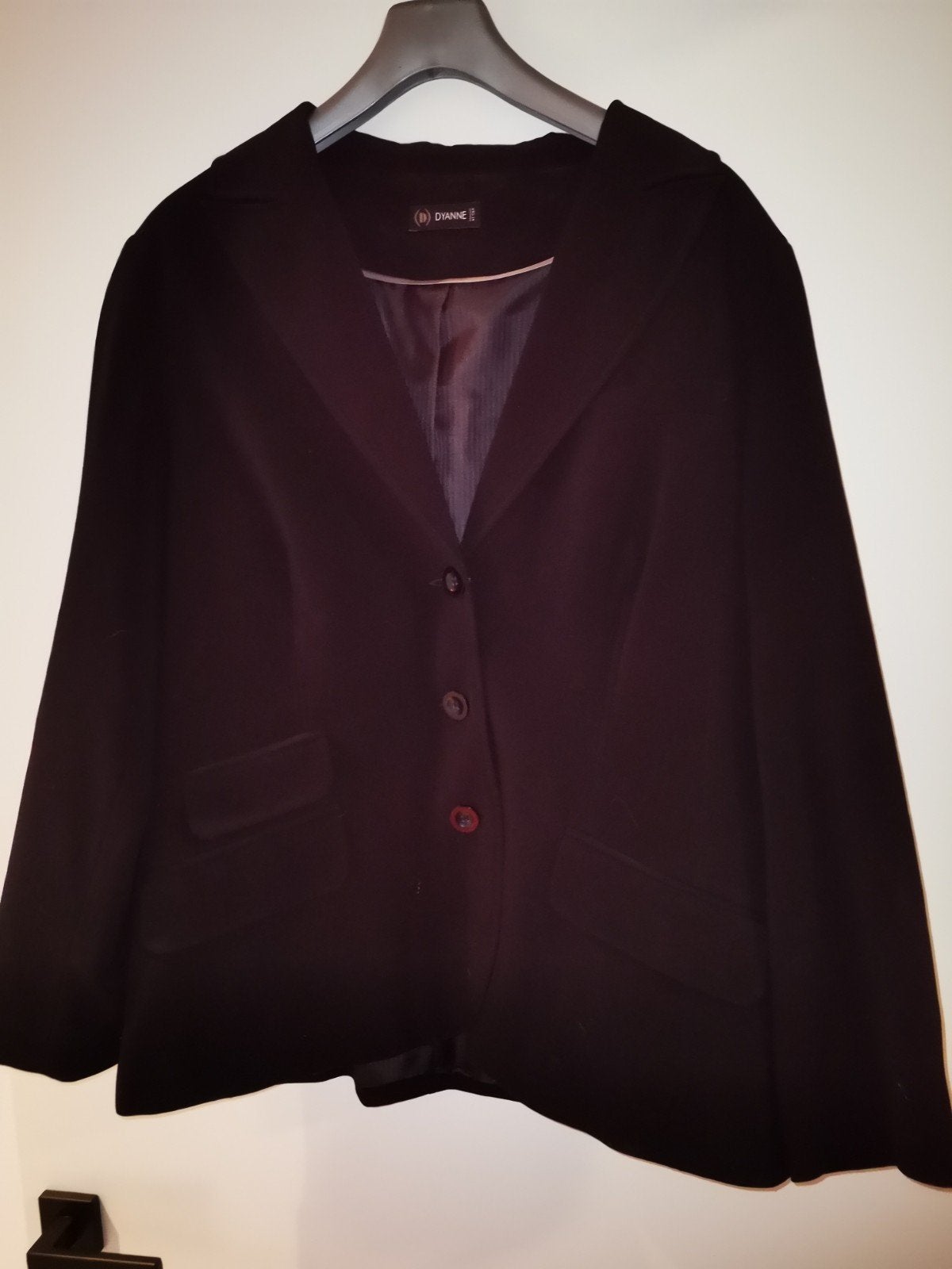 DYANNE zwarte blazer maat 48 zgst, Kleding | Dames, Ophalen of Verzenden, Zo goed als nieuw, Zwart, Jasje of Colbert