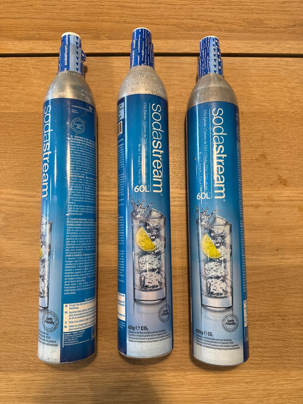 3x Sodastream CO2 cilinders 60L - Nieuw en ongebruikt, Ophalen of Verzenden, Nieuw