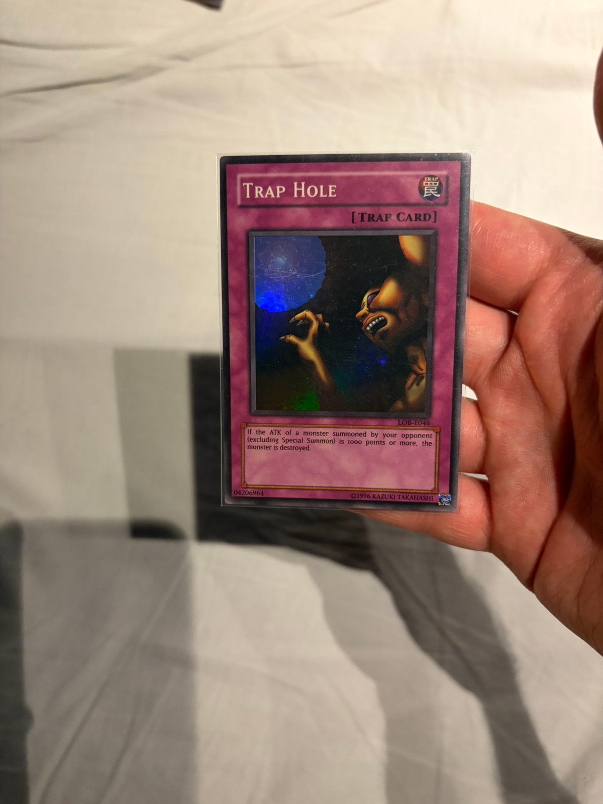 Yugioh LOB Trap hole, Ophalen of Verzenden, Zo goed als nieuw