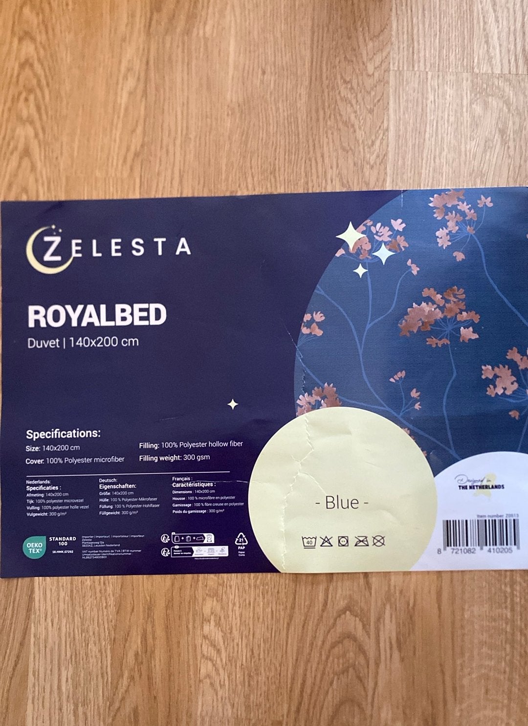 2x Zelesta Royalbed eenpersoons dekbedden & slopen, Eenpersoons, Blauw, Nieuw, Ophalen of Verzenden
