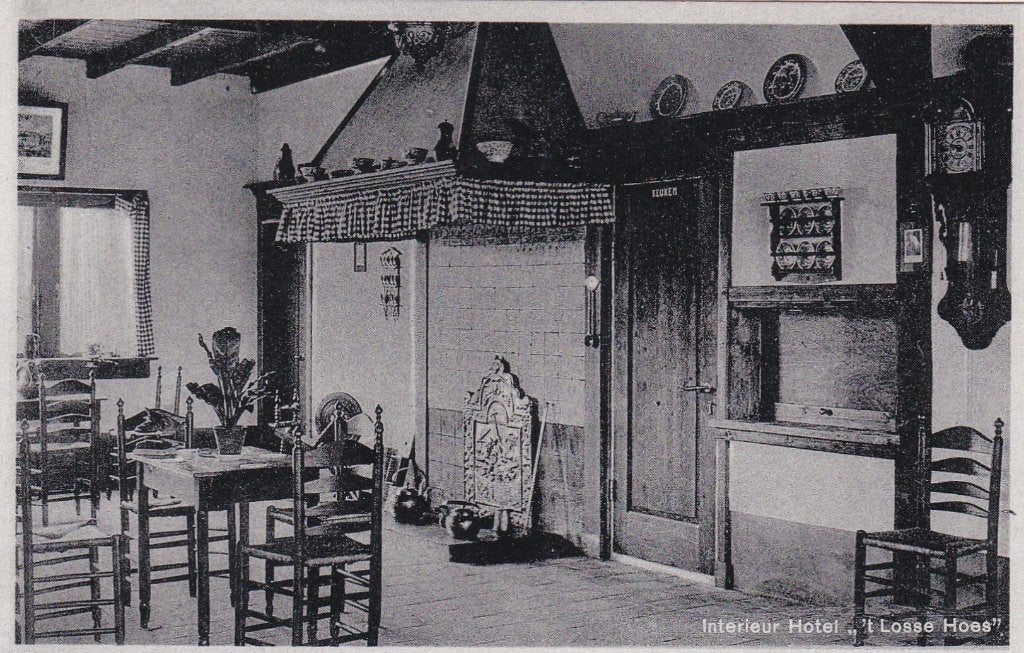 18903 Interieur Hotel T Losse Hoes Holterberg Holten 1937, Ophalen of Verzenden, 1920 tot 1940, Gelopen, Overijssel