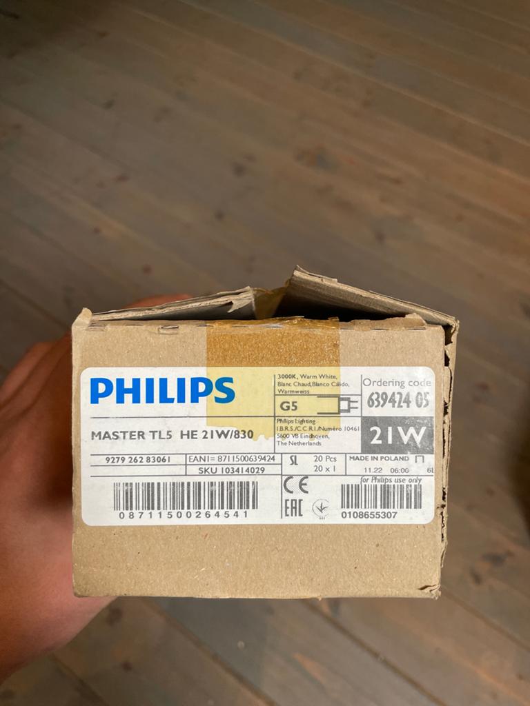 15x Philips MASTER TL5 HE 21W/830 G5 TL-buizen Warm Wit, Ophalen of Verzenden, Zo goed als nieuw, Overige fittingen
