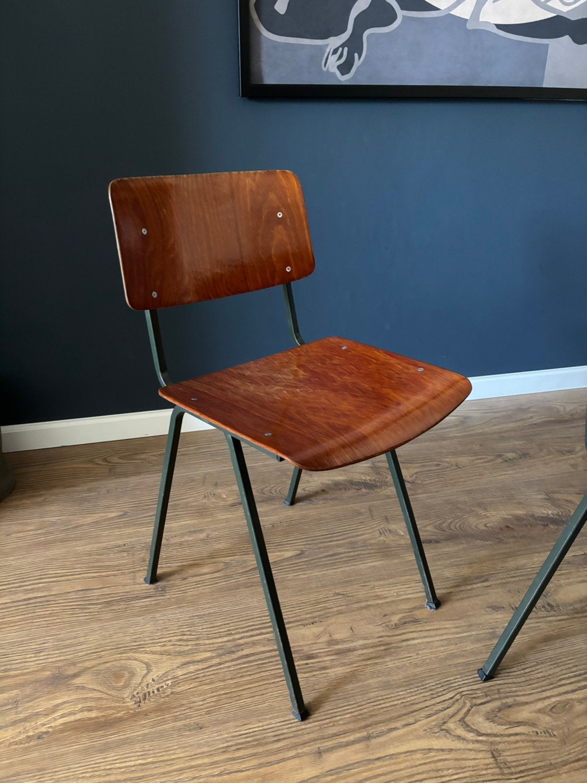 Eettafel stoelen schoolstoelen, Huis en Inrichting, Stoelen, Ophalen, Zo goed als nieuw, Bruin, Vijf, Zes of meer stoelen