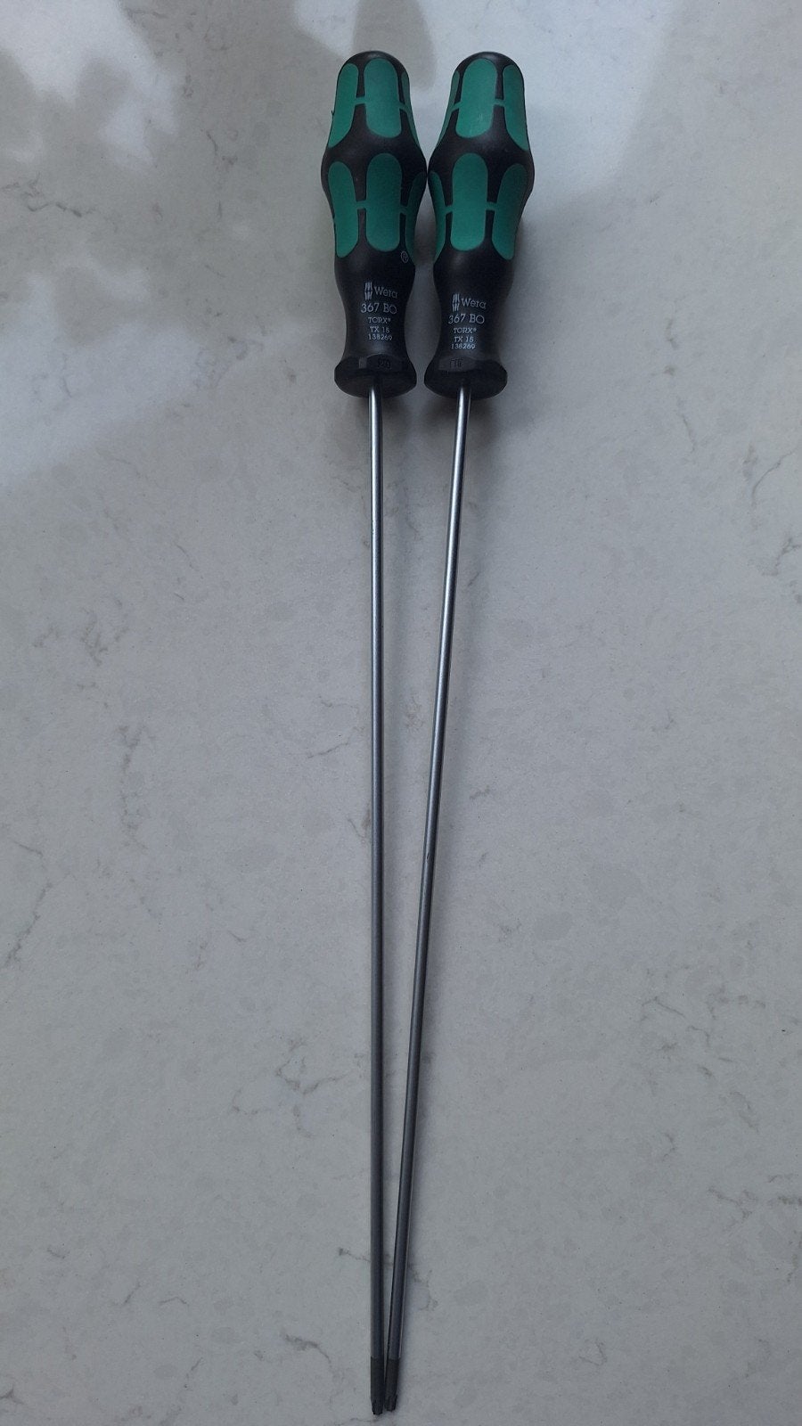 2x Wera Torx Schroevendraaier TX15 Extra Lang, Doe-het-zelf en Verbouw, Gereedschap | Handgereedschap, Ophalen of Verzenden, Zo goed als nieuw