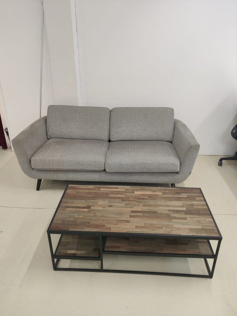 Bank Grijs, Ophalen, Gebruikt, 150 tot 200 cm, Tweepersoons