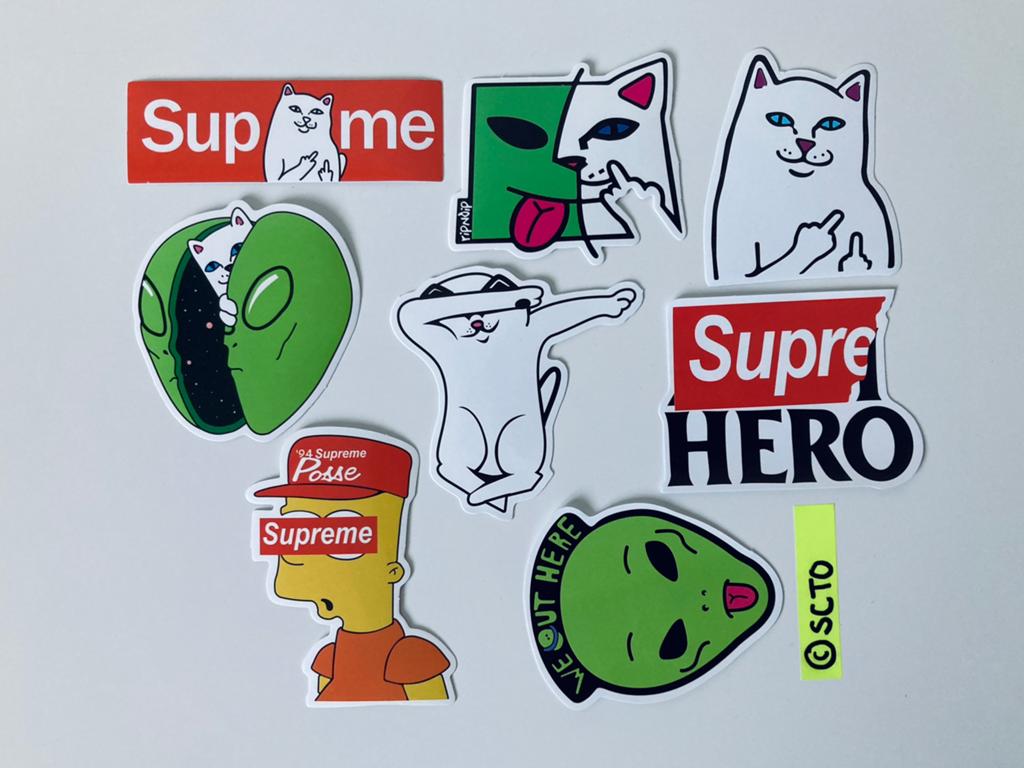 Stickers skate Ripndip Supreme DIY decoratie fatbike laptop, Verzamelen, Stickers, Ophalen of Verzenden, Nieuw, Overige typen