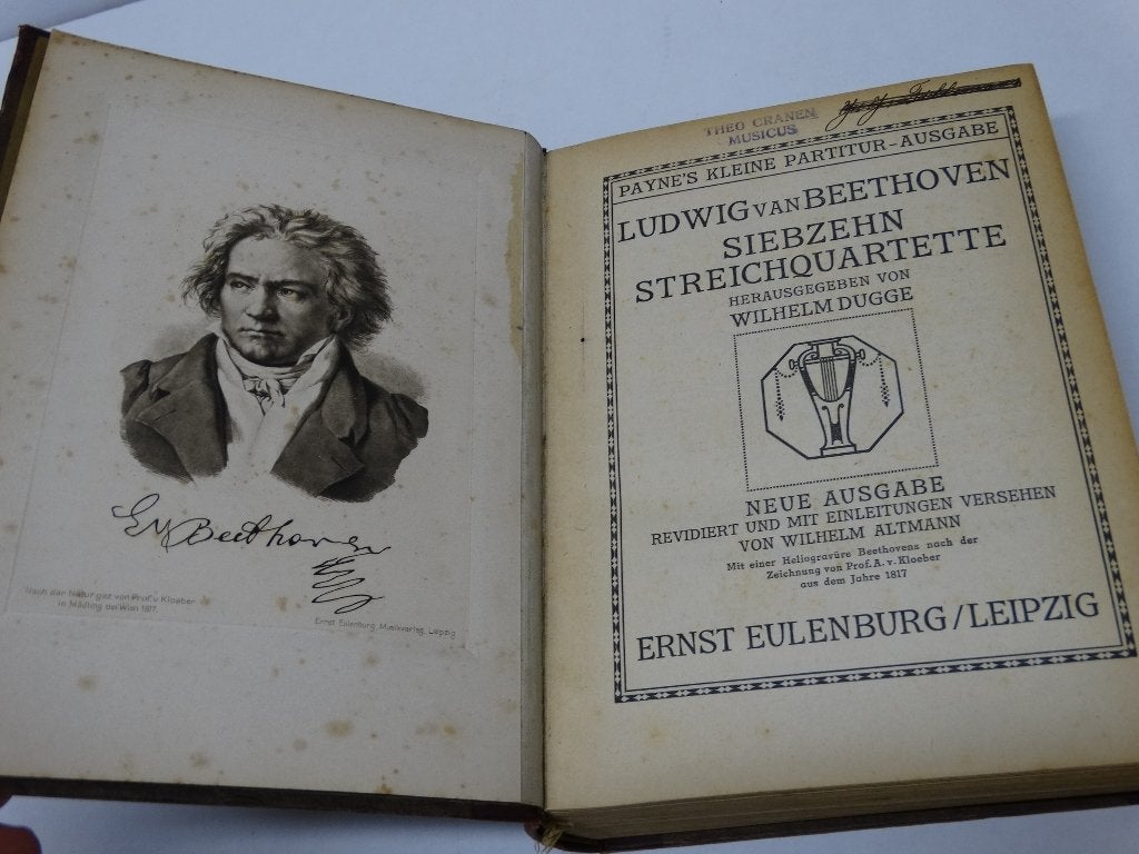Ludwig van Beethoven oud antiek boek bladmuziek, Muziek en Instrumenten, Ophalen of Verzenden, Gebruikt, Overige soorten, Klassiek