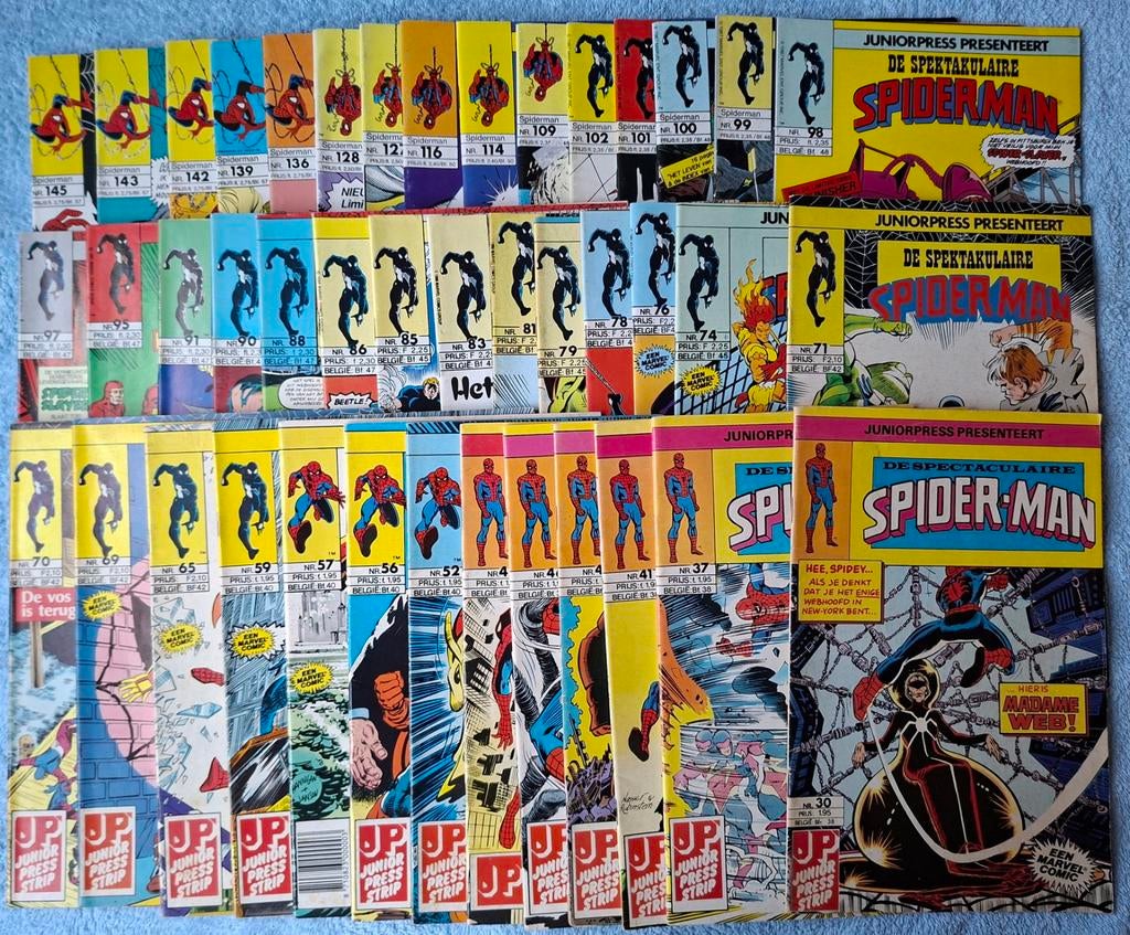 SPEKTAKULAIRE SPIDER-MAN. JUNIOR PRESS. 3 EURO PER STUK., Meerdere comics, Ophalen of Verzenden, Zo goed als nieuw, Europa