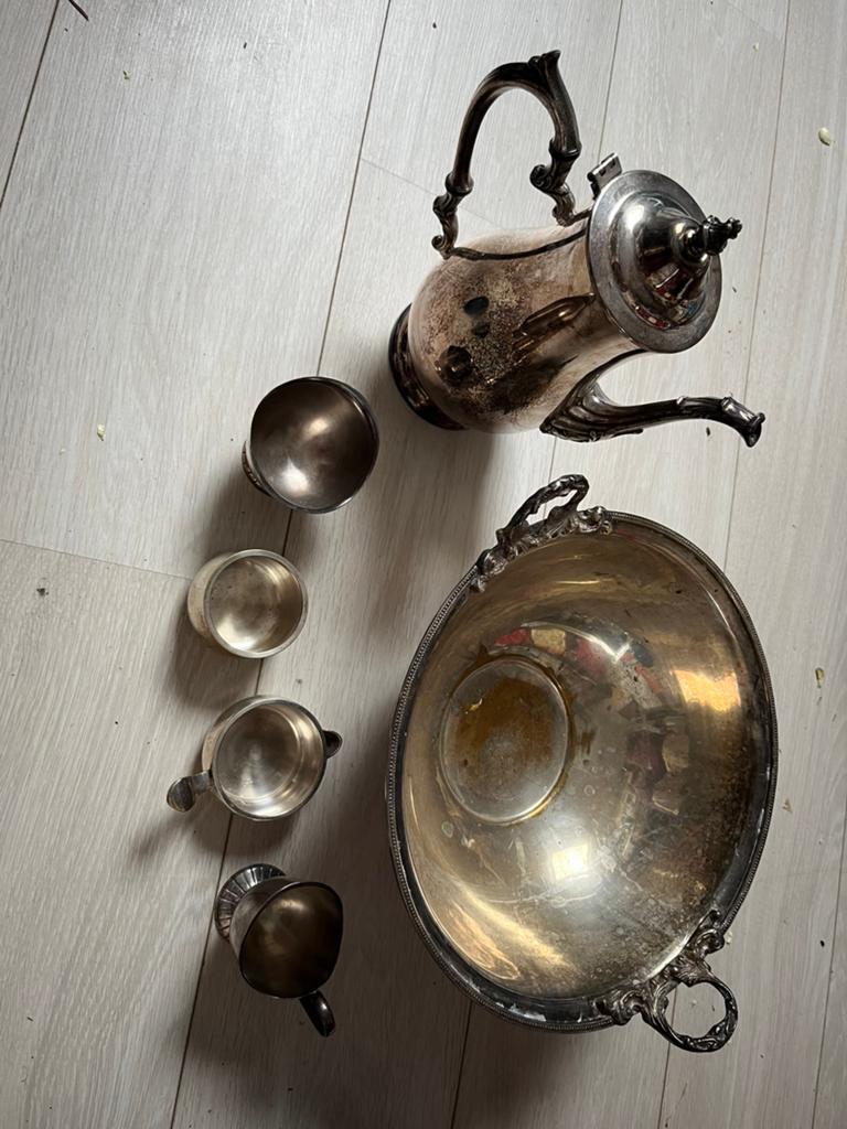 Verguld vintage zilverwerk, Antiek en Kunst, Antiek | Goud en Zilver, Ophalen of Verzenden