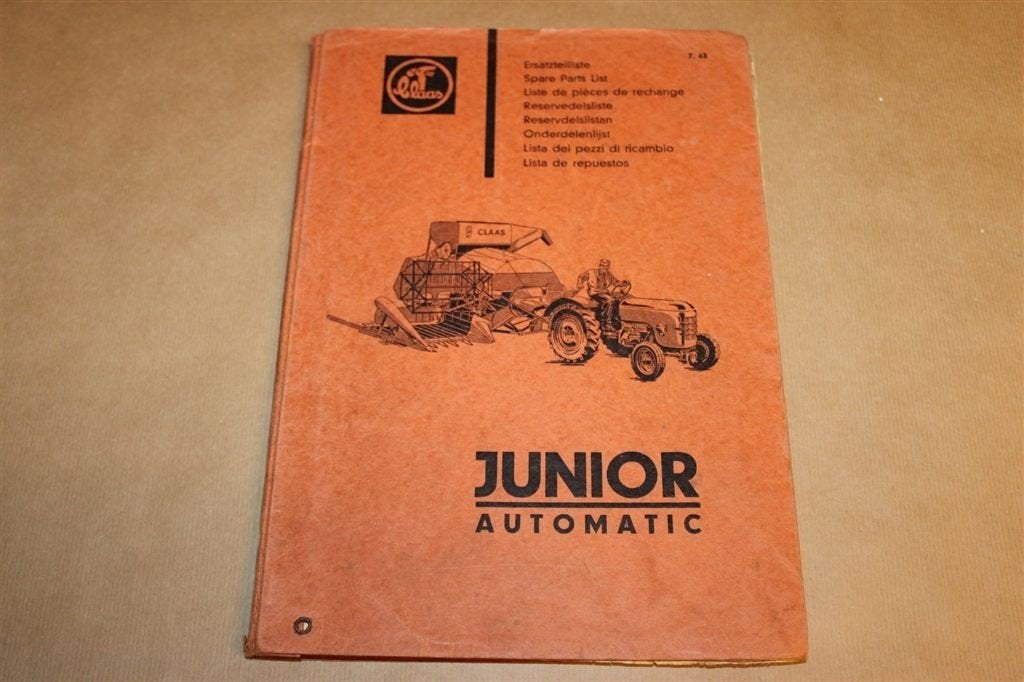 Claas Junior Automatic — Onderdelenlijst Combine 1961, Boeken, Ophalen of Verzenden, Gelezen