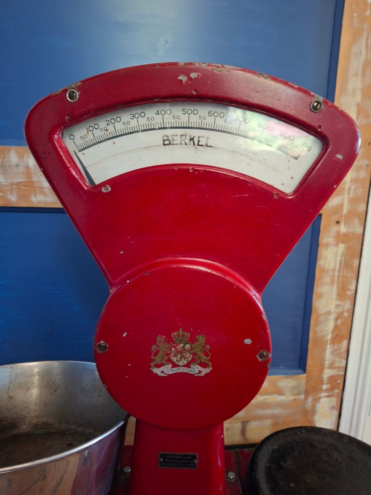 oude berkel weegschaal, Ophalen