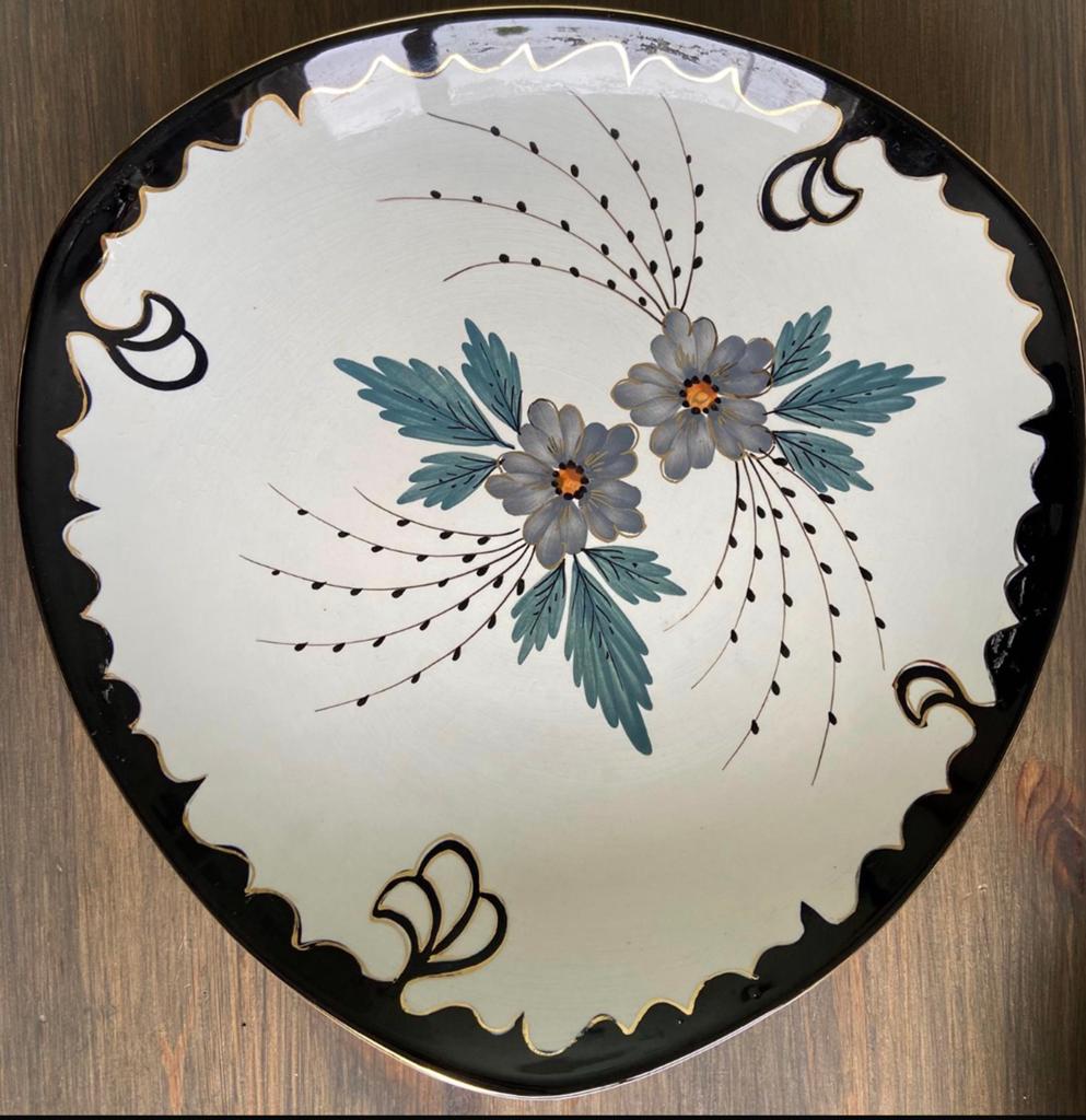 Flora Gouda Holland handgeschilderd bordje, vintage, Antiek en Kunst, Ophalen
