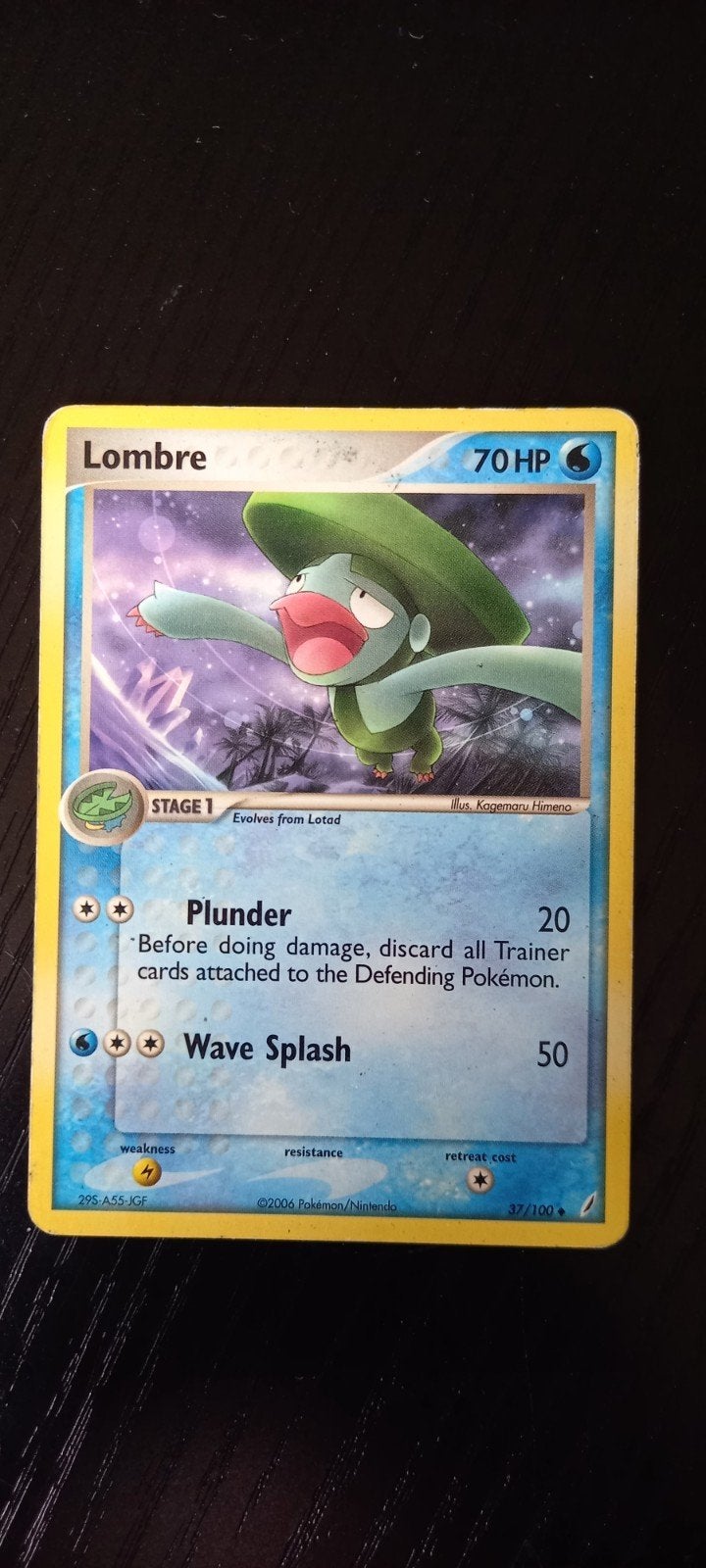 Lombre Pokémon Kaart 37/100 - EX Legend Maker (2006), Hobby en Vrije tijd, Verzamelkaartspellen | Pokémon, Ophalen of Verzenden