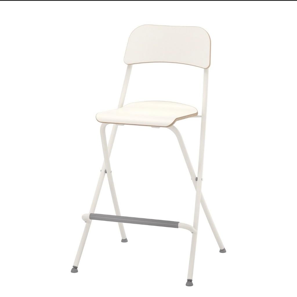 2 IKEA FRANKLIN Folding Bar Stools with Backrest, Ophalen, Zo goed als nieuw