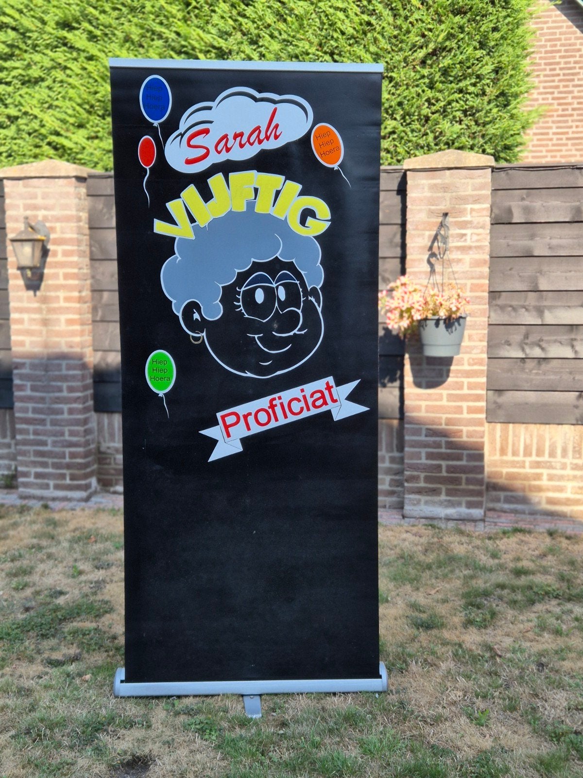 Sarah banner, bord en Abraham vlag + pop, Ophalen, Gebruikt, Versiering, Abraham of Sarah
