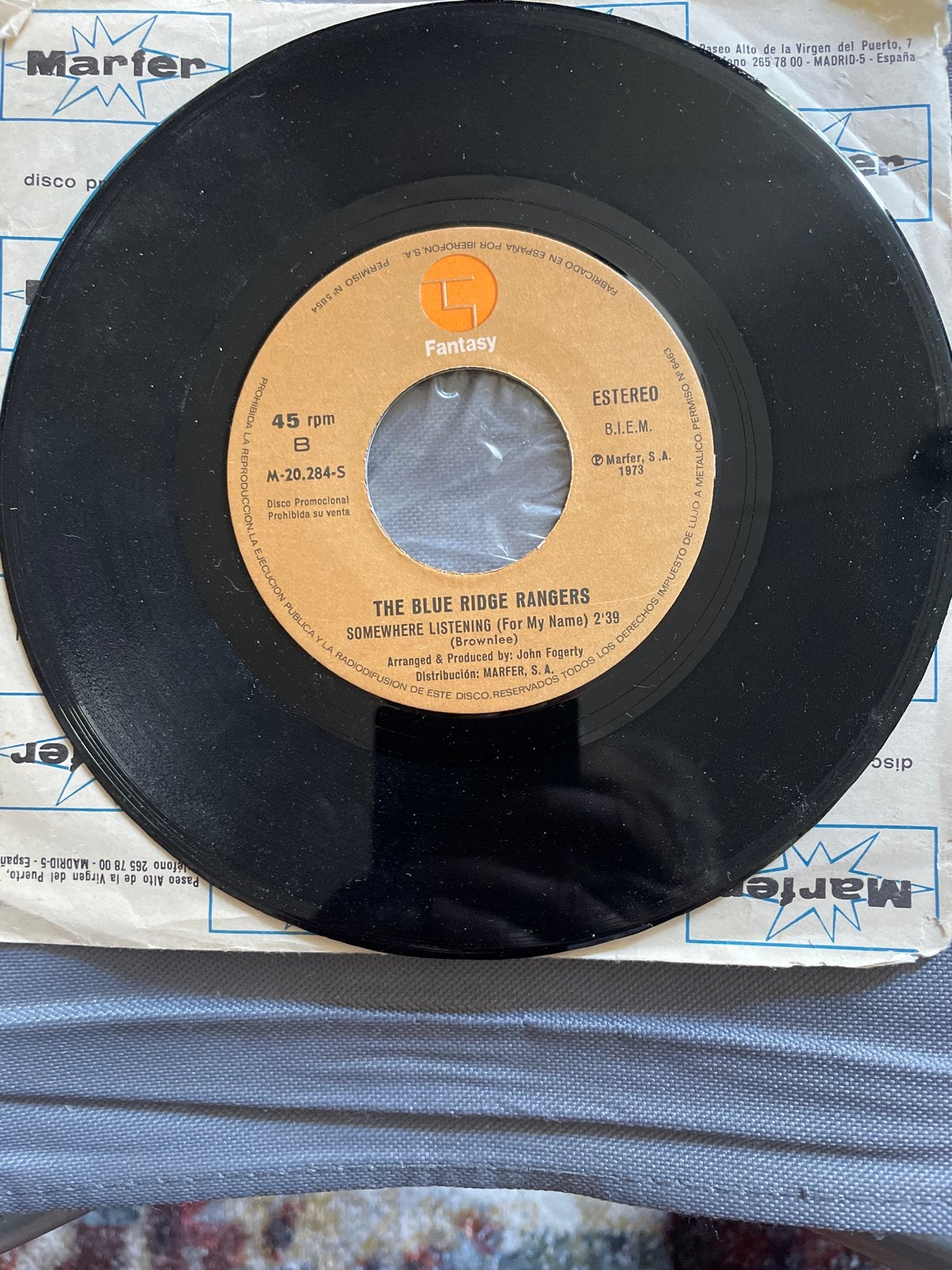 The Blue Ridge Rangers - Hearts of stone  (1973 Single), Cd's en Dvd's, Vinyl Singles, Ophalen, Gebruikt, Originele persing, 7 inch