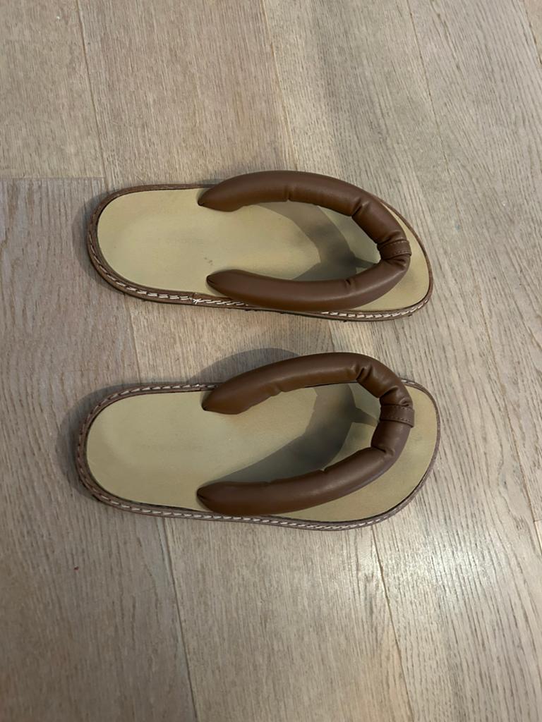 Sofie d’Hoore slippers by pauw mt 39, Slippers, Bruin, Verzenden, Zo goed als nieuw