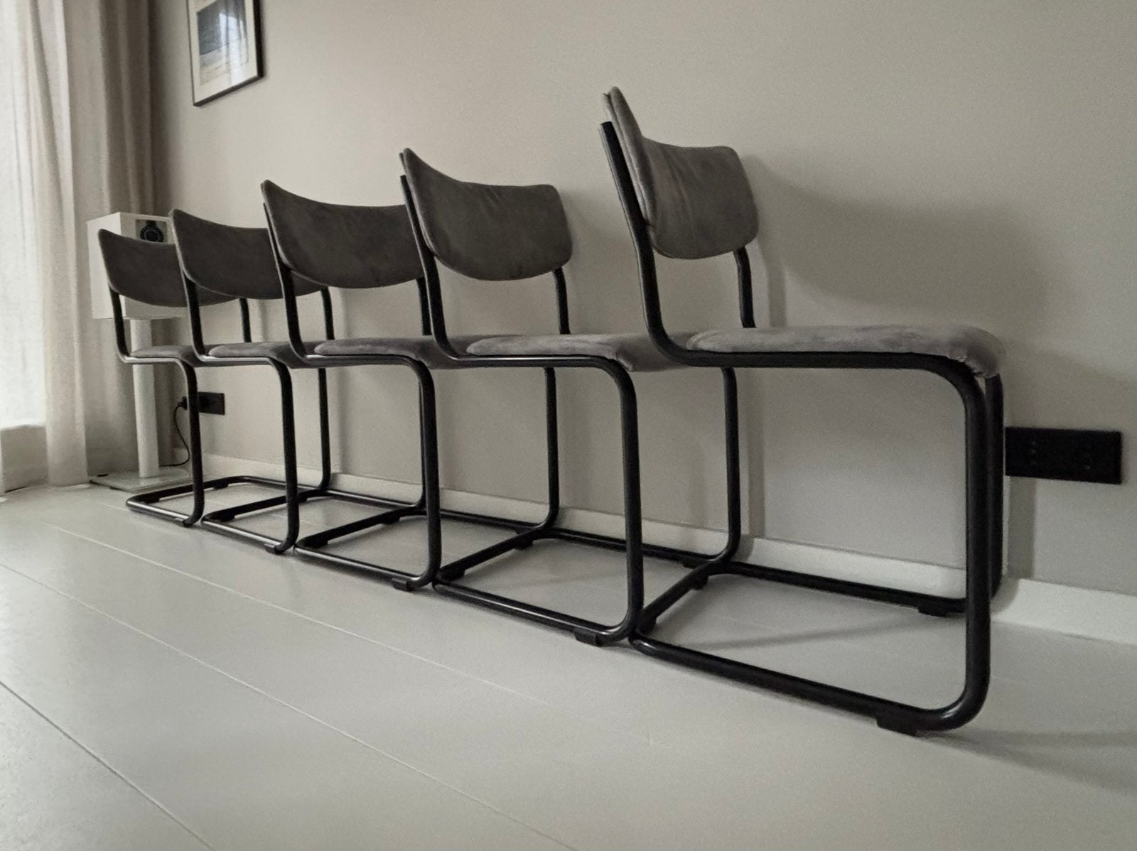 Eettafelstoelen Dykmeyer 5 stuks, Ophalen, Zo goed als nieuw, Rechthoekig, 50 tot 100 cm