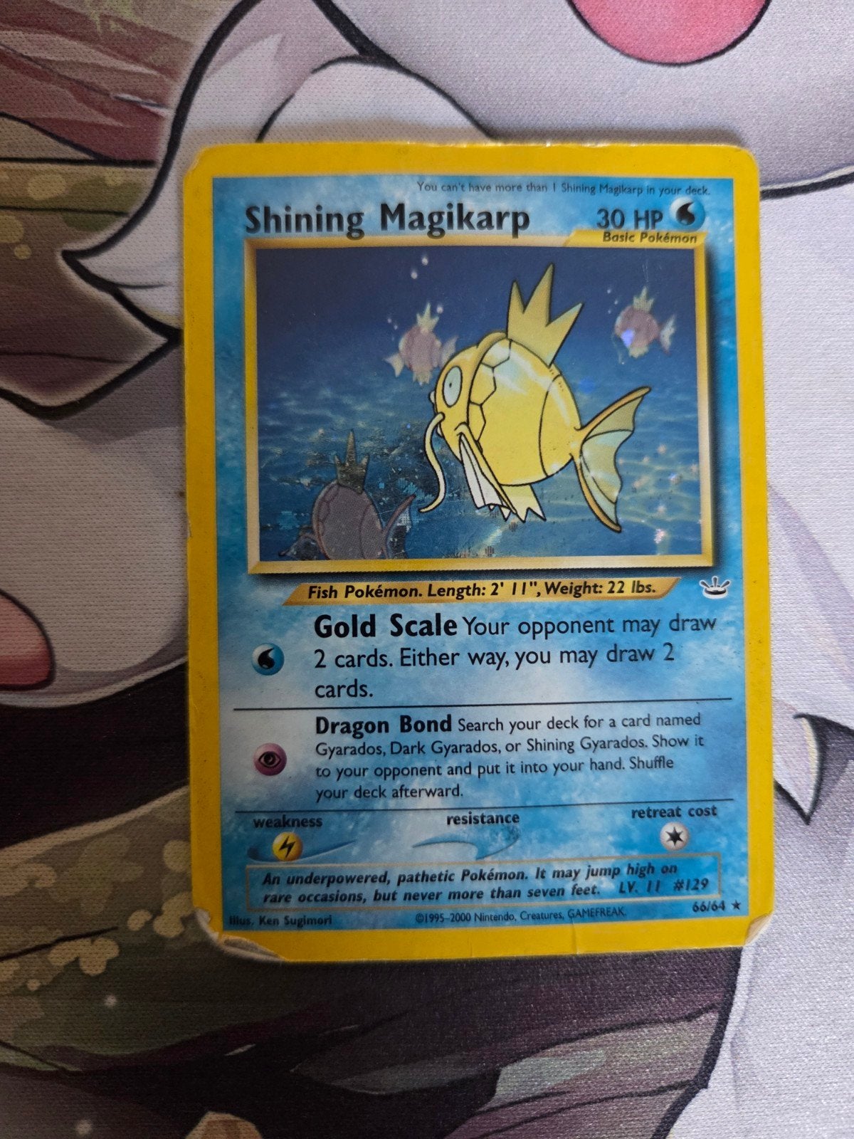 Shining Magikarp Neo Revelation 66/64, Ophalen of Verzenden, Gebruikt, Losse kaart, Foil