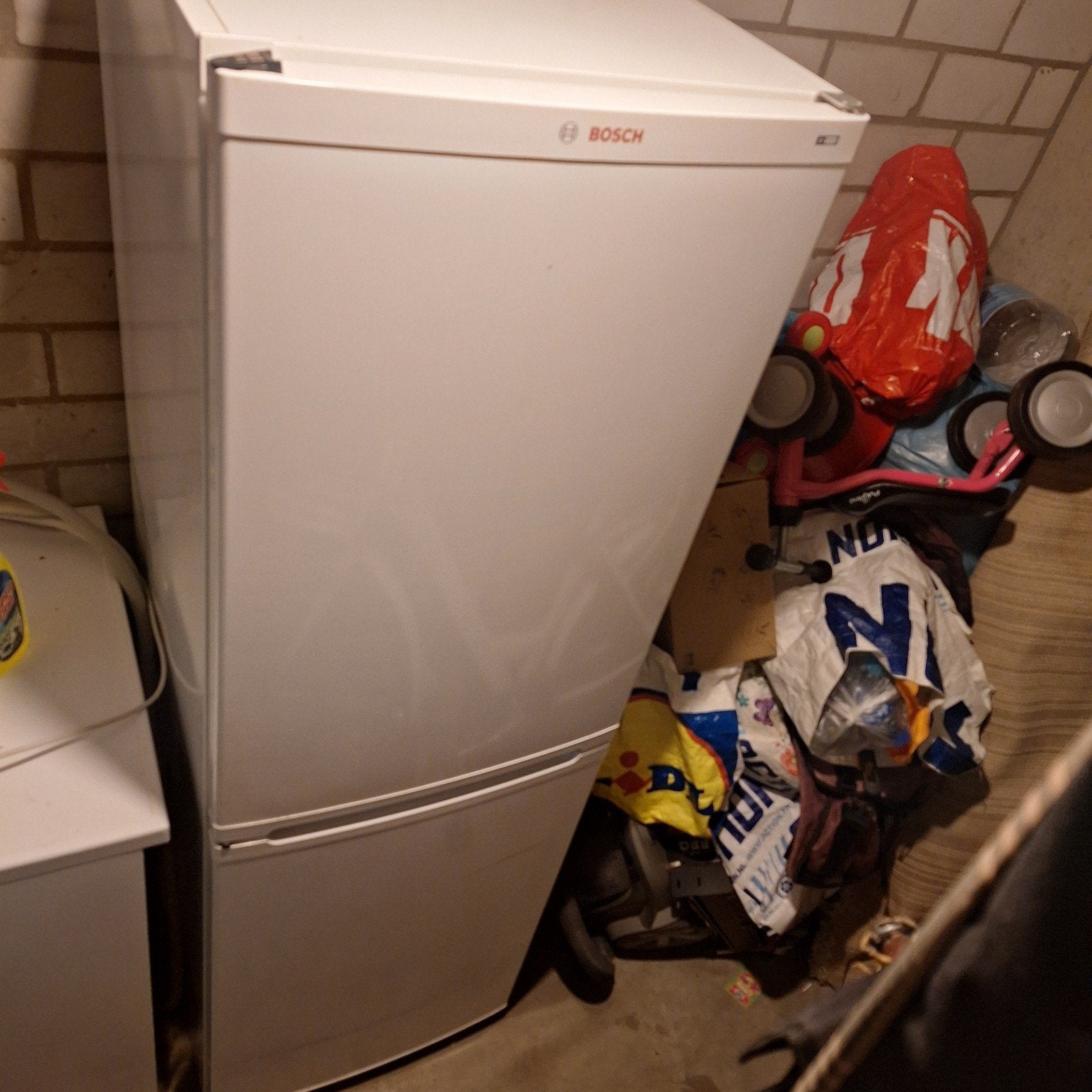 Bosch koelkast met aparte vriezer - 170cm hoog, Ophalen, Gebruikt, 200 liter of meer, Met aparte vriezer