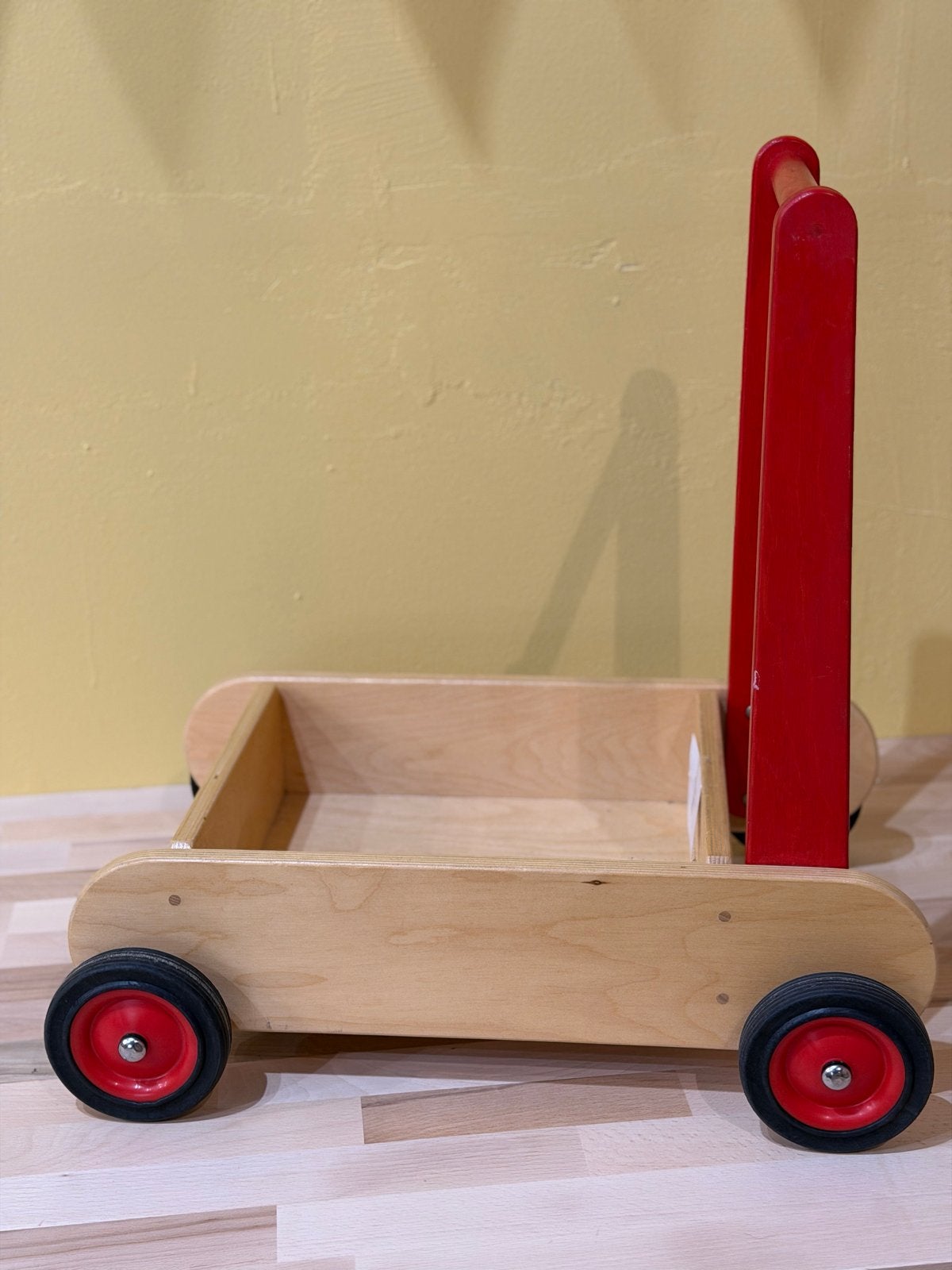 Houten loopwagen Van Dijk Toys, Ophalen, Gebruikt, Overige typen, Met wieltjes