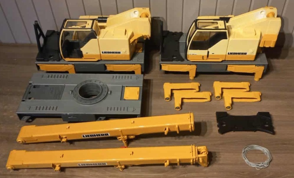 Bruder Liebherr Hijskraan LTF 1045-4.1 onderdelen zie foto's, Ophalen of Verzenden, Gebruikt