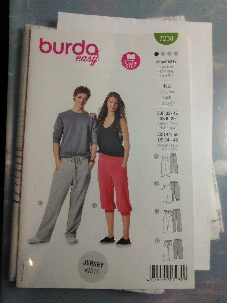 kledingpatroon burda easy 7230, Hobby en Vrije tijd, Vrouw, Nieuw, Ophalen of Verzenden, Broek