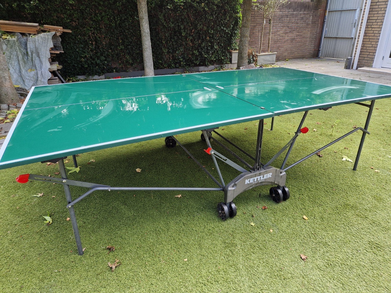 Kettler Outdoor/Indoor Tennistafel - Nooit gebruikt!, Ophalen, Nieuw, Tafel Outdoor, Verrijdbaar