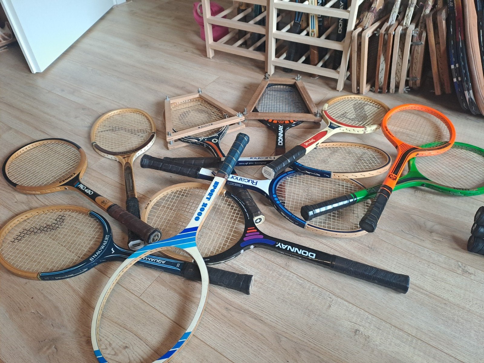 Vintage houten Tennisrackets, Sport en Fitness, Tennis, Ophalen of Verzenden, Gebruikt, Racket, Overige merken
