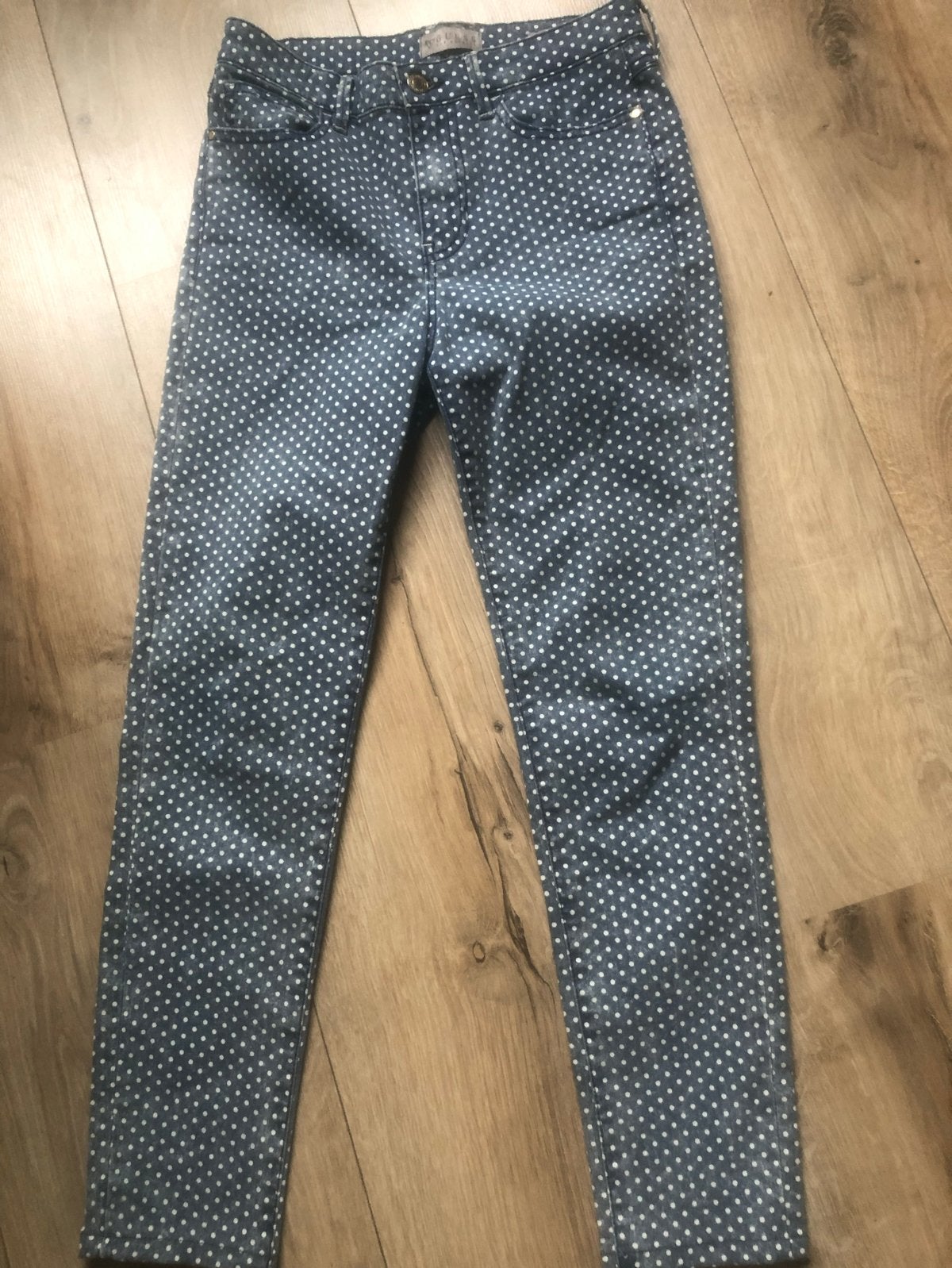 Guess 1981 Skinny Jeans - Blauw met witte stip mt 34, Ophalen of Verzenden, Zo goed als nieuw, Blauw, W27 (confectie 34) of kleiner