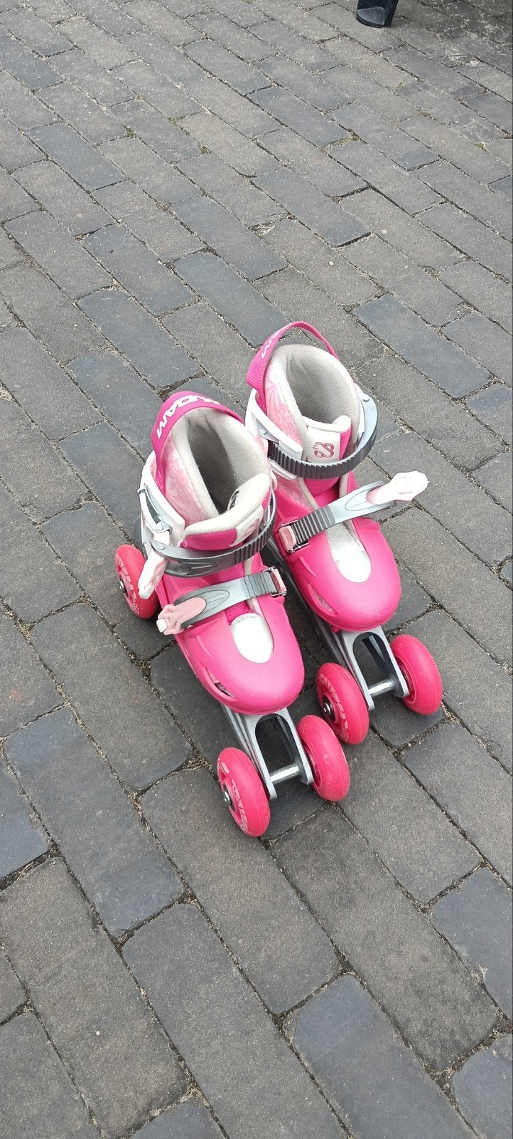 Nijdam rolschaatsen verstelbaar maat 29-32 roze, Sport en Fitness, Schaatsen, Ophalen, Gebruikt, Overige typen, Nijdam