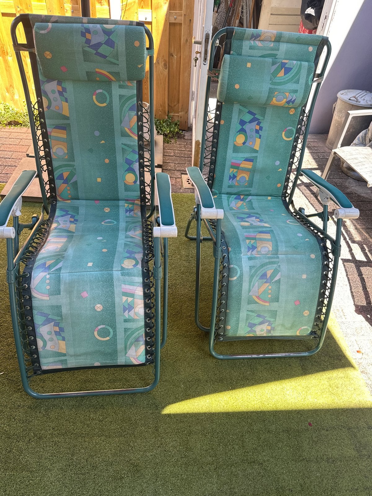 2 verstelbare lafuma relaxstoelen gebruikt, Ophalen, Gebruikt, Metaal, Verstelbaar