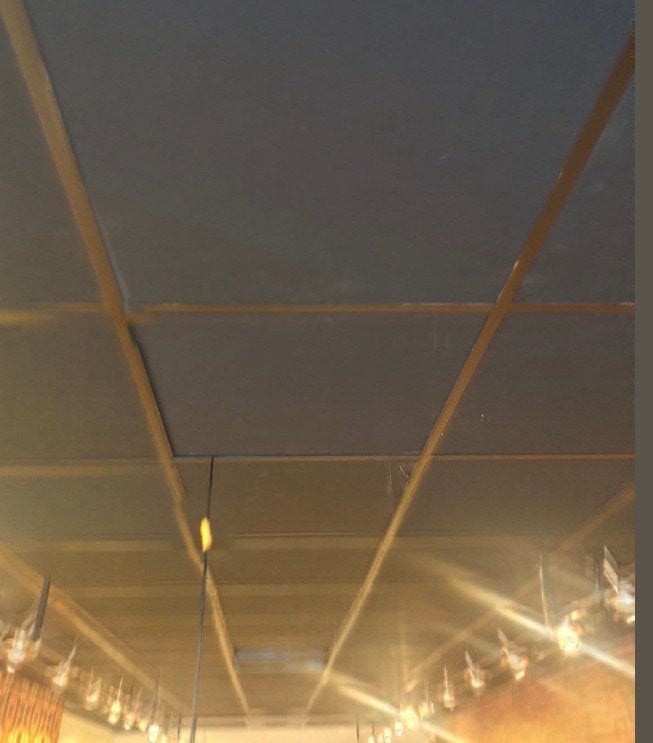 Systeemplafond 60x60 (staalwerk) zwart,  black, ruim 30m2,, Ophalen, Gebruikt