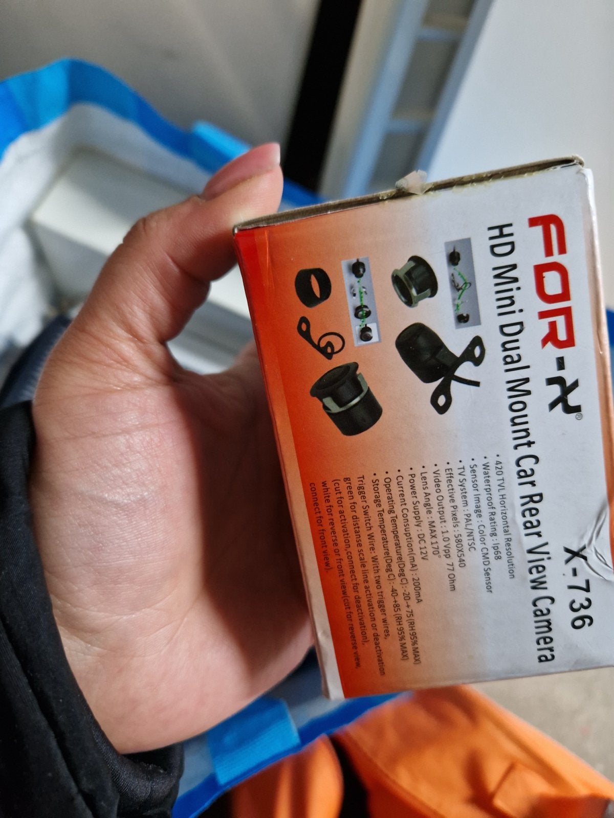 FOR-X X-736 HD Mini Dual Mount Achteruitrijcamera, Ophalen, Nieuw