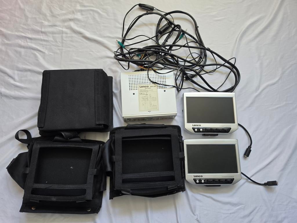 Lenco auto DVD-205 speler + 2 schermen (7”) M-7001, Ophalen of Verzenden, Gebruikt