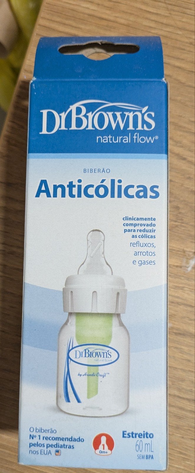 Nieuwe Dr. Brown's Natural Flow Anticólicas Babyfles 60ml, Ophalen of Verzenden, Babyfles, BPA-vrij, Nieuw