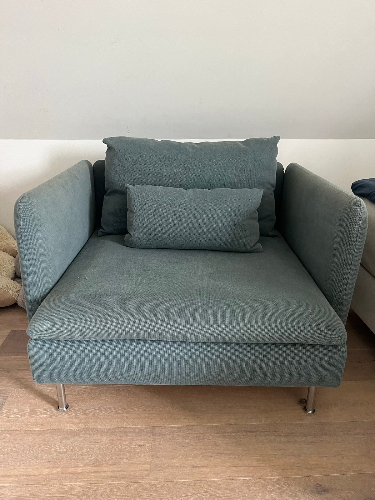 SÖDERHAMN fauteuil - SODERHAMN grijsblauw, Ophalen, Zo goed als nieuw, Stof, 75 tot 100 cm