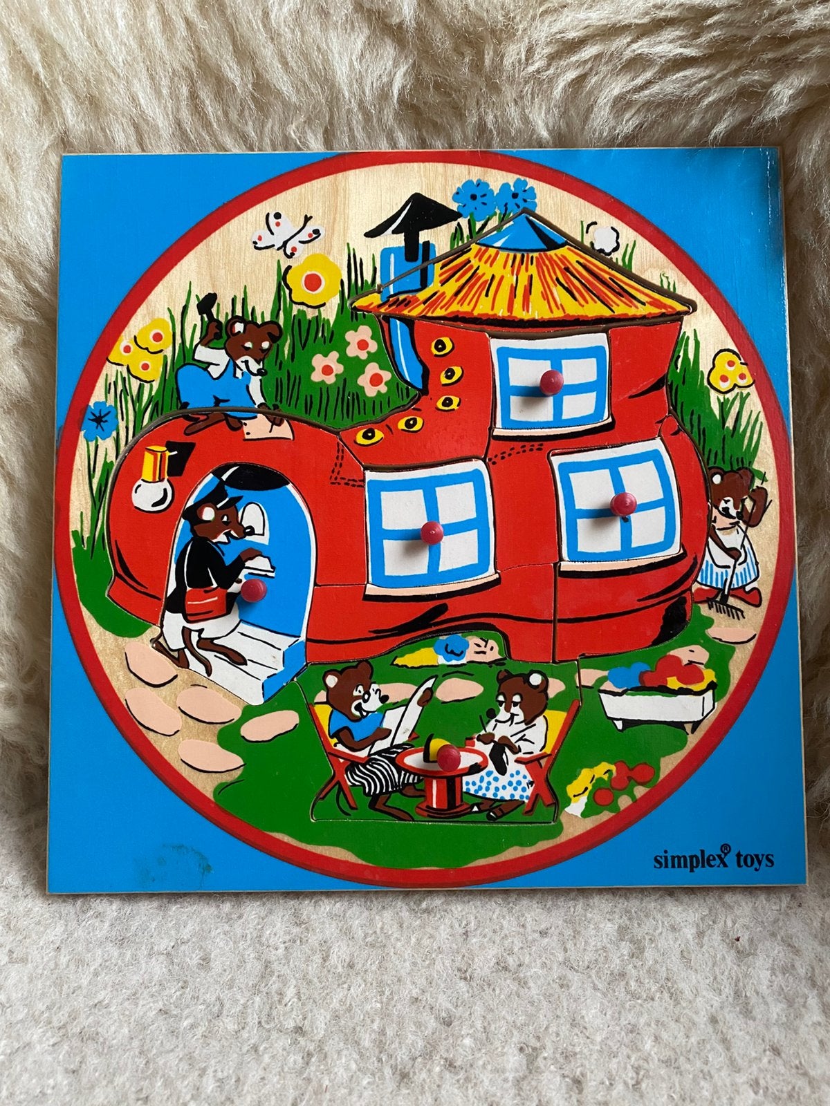 Verschillende houten vintage knopjes puzzels ‘60/‘70/‘80, Ophalen of Verzenden, Minder dan 10 stukjes, Zo goed als nieuw, 6 maanden tot 2 jaar
