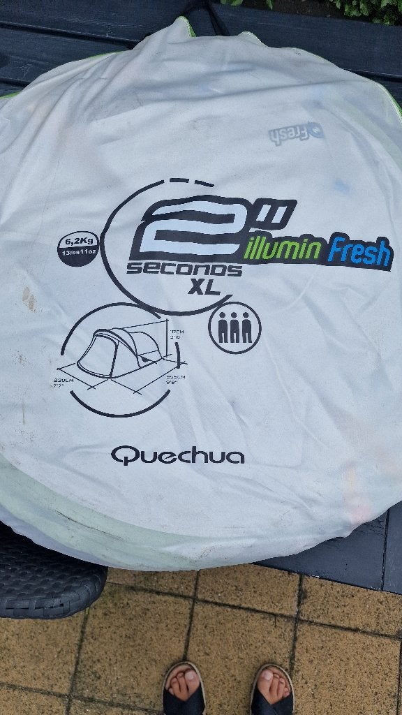 Quechua 2 seconden tent voor 3 personen, Ophalen of Verzenden, Zo goed als nieuw, Tot en met 3