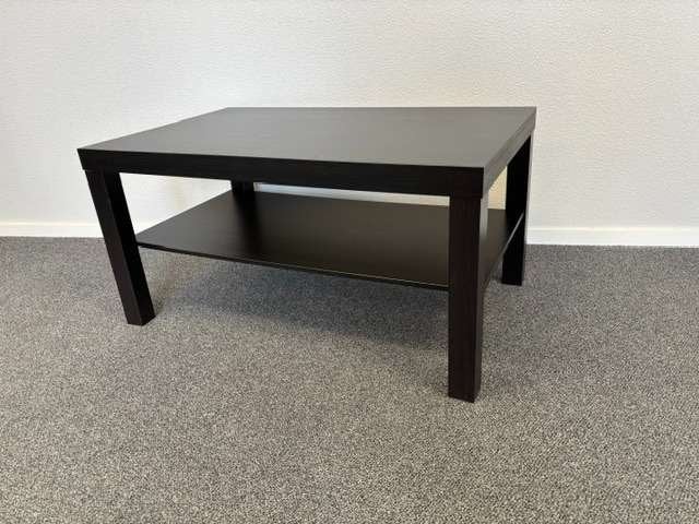IKEA Lack salontafels 90x55cm zwartbruin met onderblad, Niet ingevuld, Gebruikt, 50 tot 100 cm, Niet ingevuld