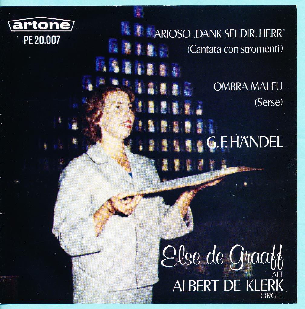 single G.F. Händel , Else de Graaff, alt, Cd's en Dvd's, Vinyl Singles, Verzenden, Gebruikt, Klassiek, Single